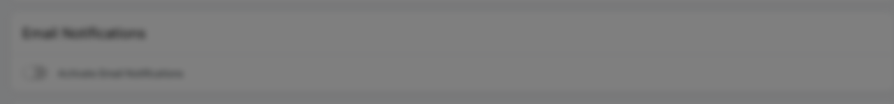Kadima Email Notifications section with activation toggle